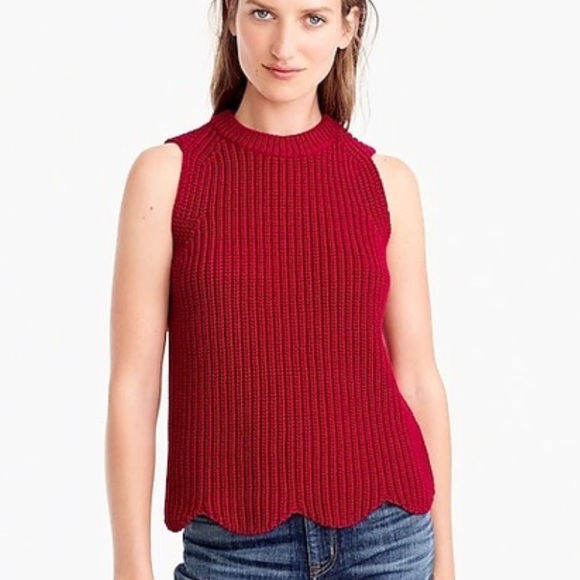 J.Crew Scalloped Sweater Tank - Picture 2 of 4